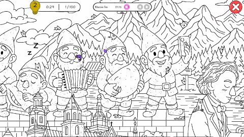 100 Cats Lost In Poland Find & Color screenshot 2