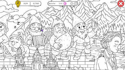 100 Cats Lost In Poland Find & Color screenshot 1