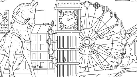 100 Cats Lost In England Find & Color, captura de tela 4