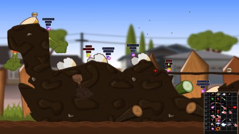Hedgewars, capture d’écran 2