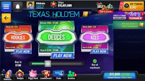 Poker Legends: Texas Hold'em Poker Tournaments, capture d’écran 1