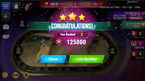 Poker Legends: Texas Hold'em Poker Tournaments, capture d’écran 3