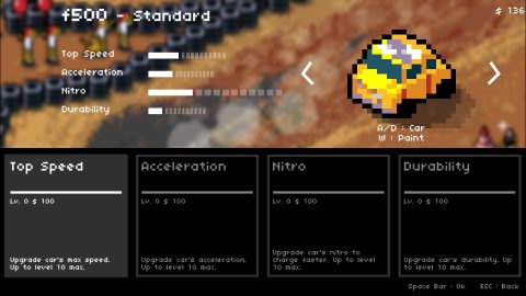 Super Pixel Racers, captura de pantalla 1